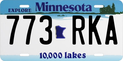 MN license plate 773RKA