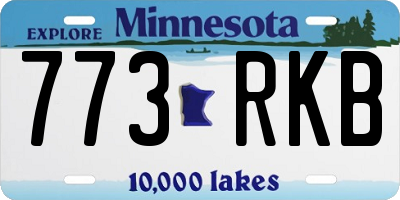 MN license plate 773RKB