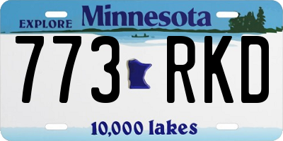 MN license plate 773RKD