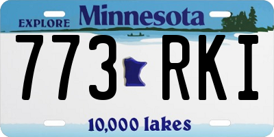 MN license plate 773RKI