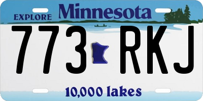 MN license plate 773RKJ