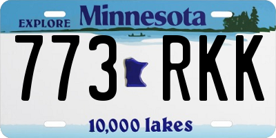 MN license plate 773RKK