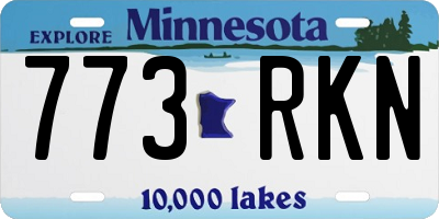 MN license plate 773RKN