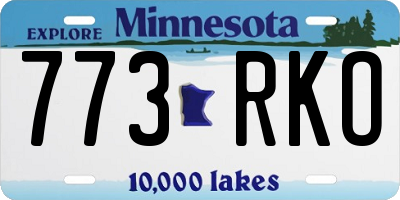 MN license plate 773RKO