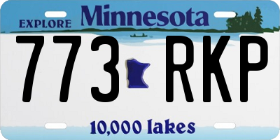 MN license plate 773RKP