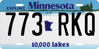 MN license plate 773RKQ