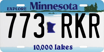 MN license plate 773RKR
