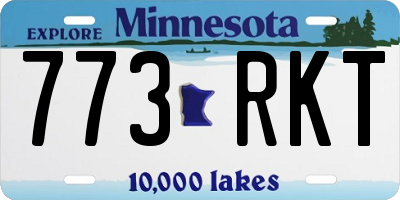 MN license plate 773RKT