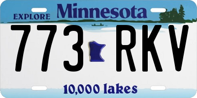 MN license plate 773RKV