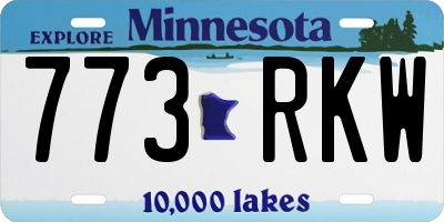 MN license plate 773RKW