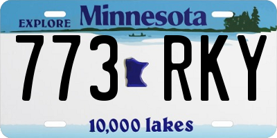 MN license plate 773RKY