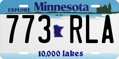 MN license plate 773RLA