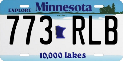 MN license plate 773RLB