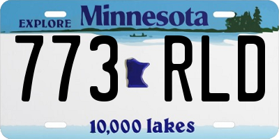 MN license plate 773RLD