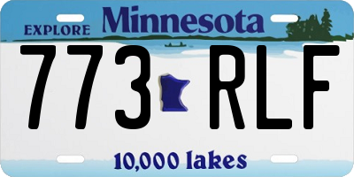 MN license plate 773RLF