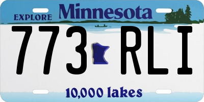 MN license plate 773RLI