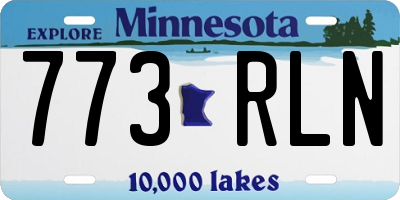 MN license plate 773RLN