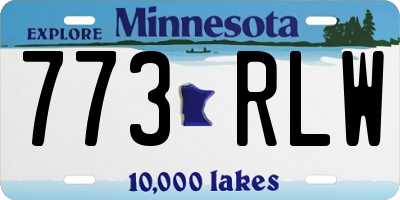 MN license plate 773RLW