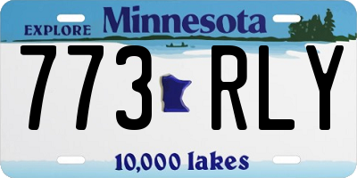MN license plate 773RLY