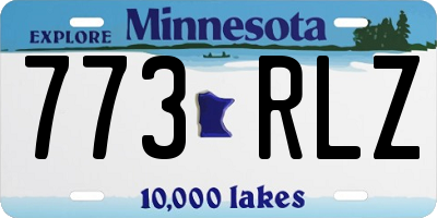 MN license plate 773RLZ