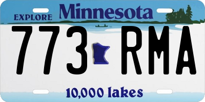 MN license plate 773RMA