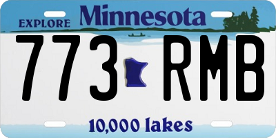 MN license plate 773RMB