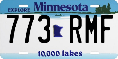 MN license plate 773RMF