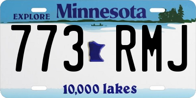 MN license plate 773RMJ
