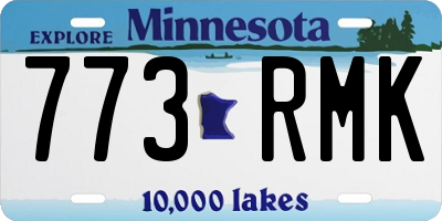 MN license plate 773RMK