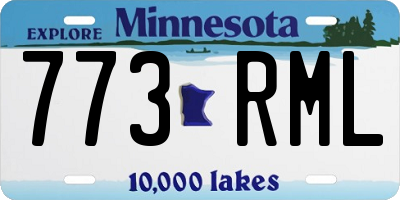 MN license plate 773RML