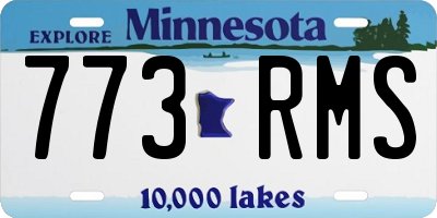 MN license plate 773RMS