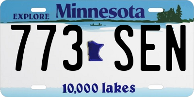 MN license plate 773SEN