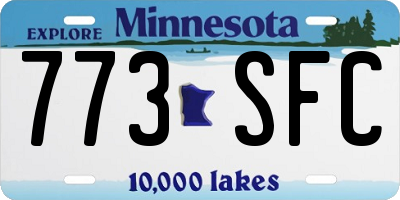 MN license plate 773SFC
