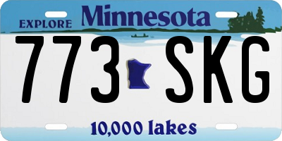 MN license plate 773SKG