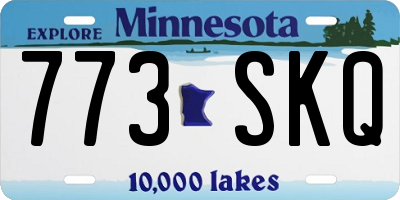 MN license plate 773SKQ