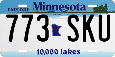 MN license plate 773SKU