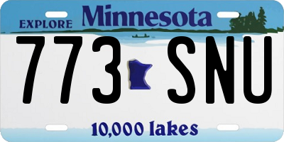 MN license plate 773SNU