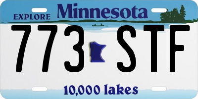 MN license plate 773STF