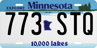 MN license plate 773STQ