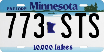 MN license plate 773STS