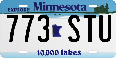 MN license plate 773STU