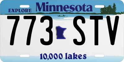 MN license plate 773STV