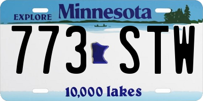 MN license plate 773STW