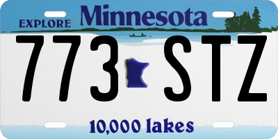 MN license plate 773STZ