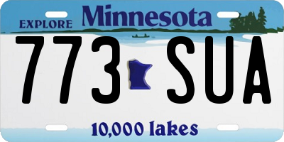 MN license plate 773SUA