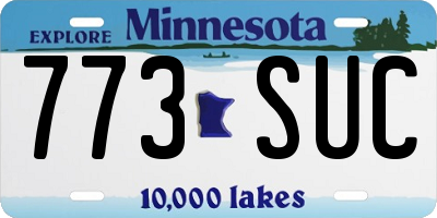 MN license plate 773SUC