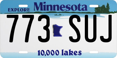 MN license plate 773SUJ