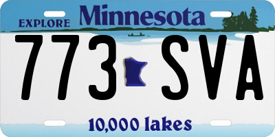 MN license plate 773SVA