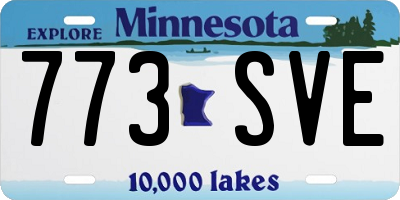 MN license plate 773SVE