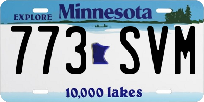 MN license plate 773SVM